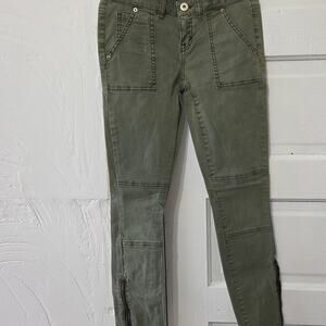 Bethany Mota Woman's Dark Green Ankle Jeggings size 0 Reg